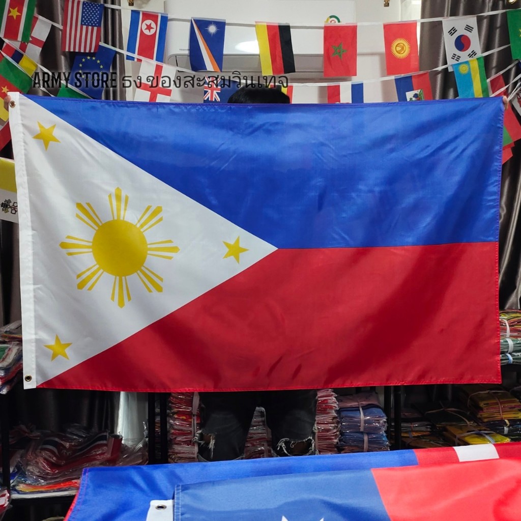 ใบกำกับภาษี โปรส่งฟรี> ธงชาติ ฟิลิปปินส์ Philippines Flag 4 Size พร้อมส่งร้านคนไทย