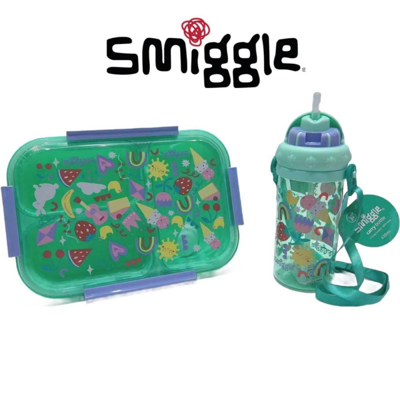 ชุดกล่องข้าว+กระติกน้ำ Smiggle งานเข้าเซ็ต มาใหม่ล่าสุด งานป้าย