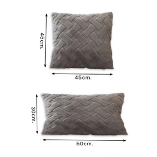 ปลอกหมอนอิงโซฟา Style Modern ขนฟูนุ่มนิ่ม มีซิป ถอดซักทำความสะอาดได้ ปลอกหมอน โรงแรม ตกแต่งบ้าน หมอนอิงหลั