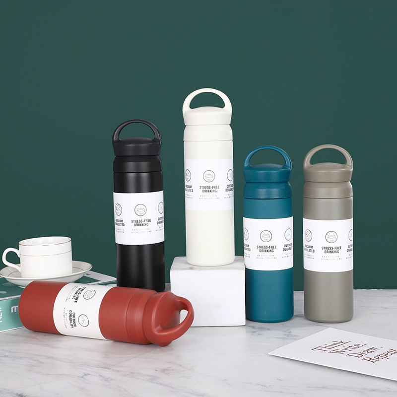 กระบอกเก็บความเย็น กระบอกน้ำหูหิ้ว TRAVEL TUMBLER HANDLE 500 ml