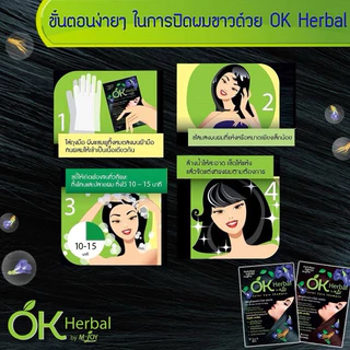 OK Herbal โอเค เฮอเบิล แชมพูปิดผมขาว