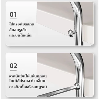 GSlife ชั้นวางไมโครเวฟสแตนเลส ชั้นเก็บของ จุได้เยอะ พร้อมตัวรองขากันลื่น ทำความสะอาดง่าย
