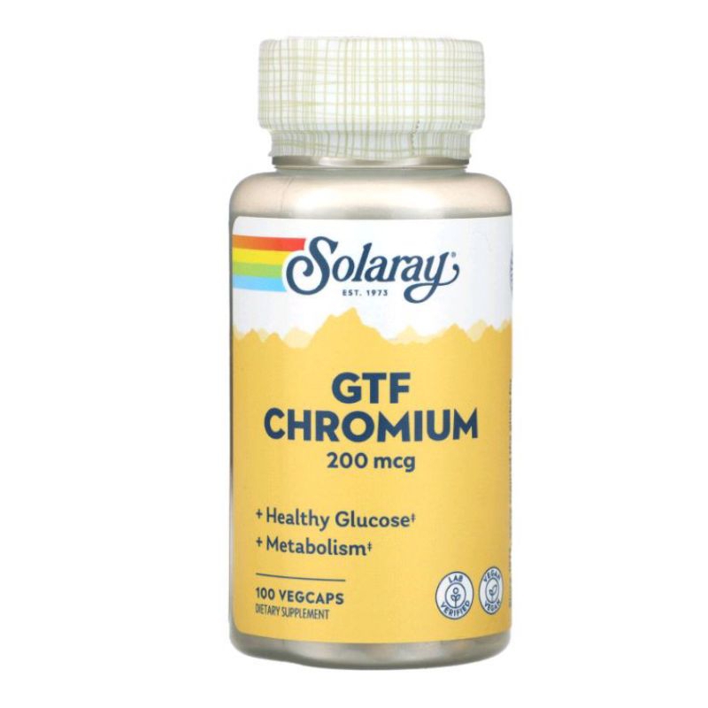 Chromium GTF [โครเมี่ยม จีทีเอฟ] ลดน้ำตาล,ไขมัน & ความดันในเลือด ข้น 200 มคก.100 แคปซูล ส่งฟรี