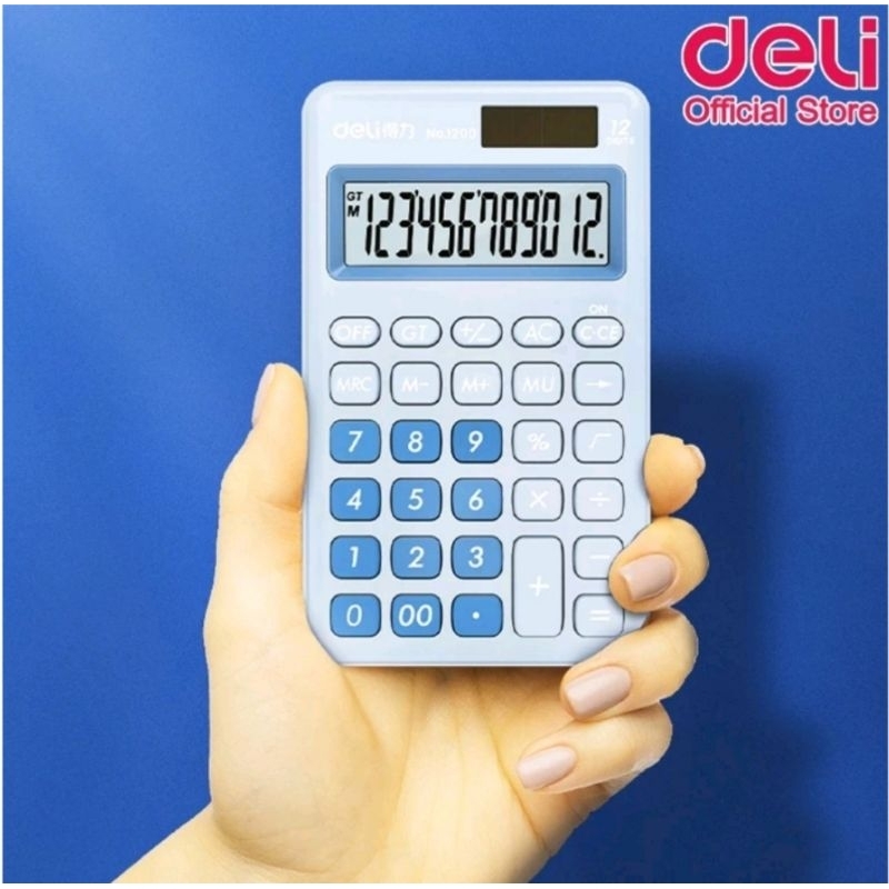 Deli เครื่องคิดเลขพกพา 12 หลัก รุ่น No.1200 ใช้พลังงานถ่านและพลังงานแสงอาทิตย์ - รูปที่ 3