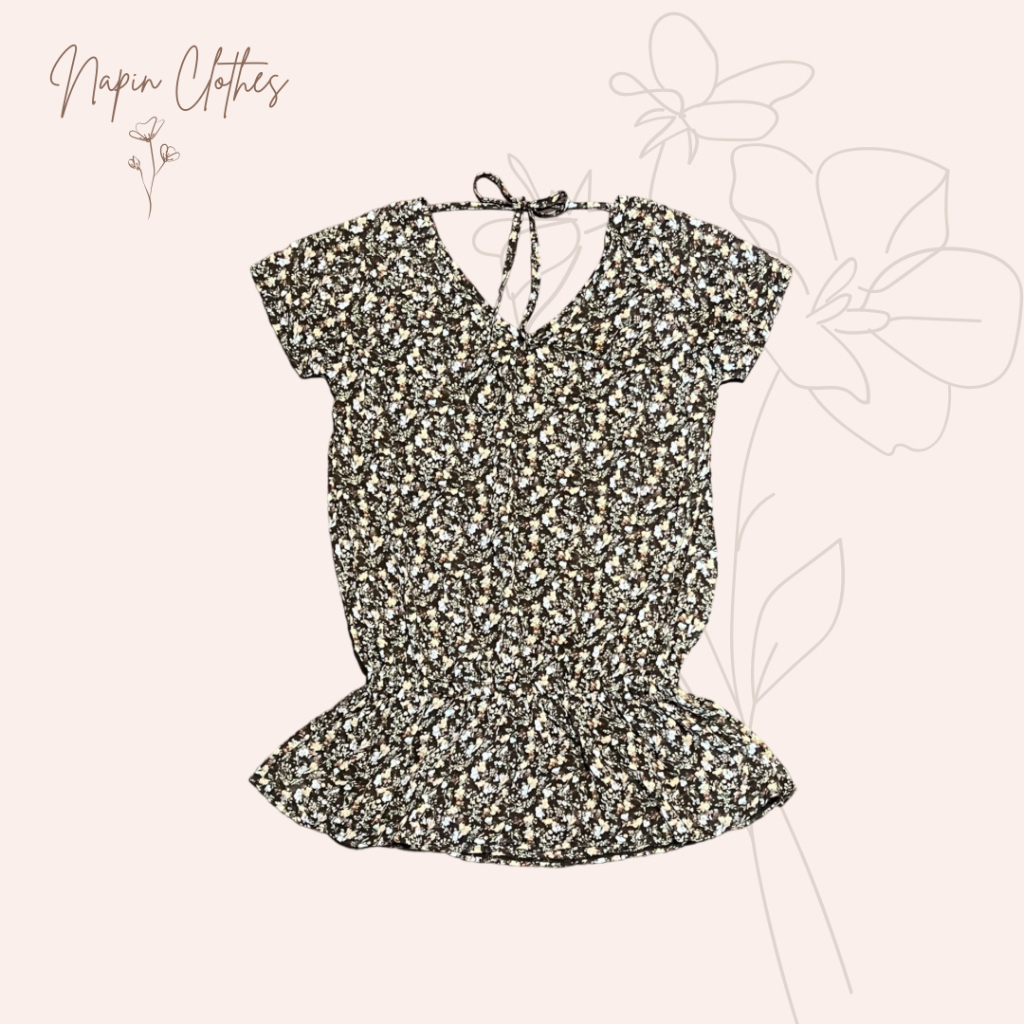 เสื้อญี่ปุ่น ลายดอกไม้ 🏷 Brand : Pendora