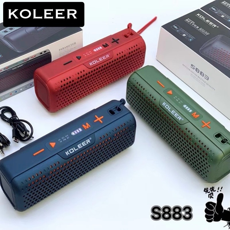 ( ของแท้ ) ลำโพงบลูทูธ รุ่น KOLEER S883 เสียงดี เบสแน่น ขนาดกะทัดรัด