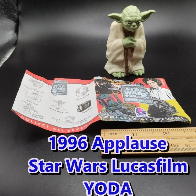 Vintage Star Wars Yoda Figure Taco Bell 1996 Applause Kids Happy Meal Toy
