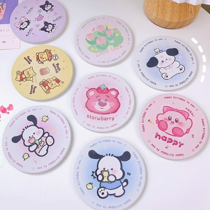 ShopAt.Two[CS7247] ที่รองแก้ว แผ่นหินรองแก้ว ซับน้ำ แห้งไว