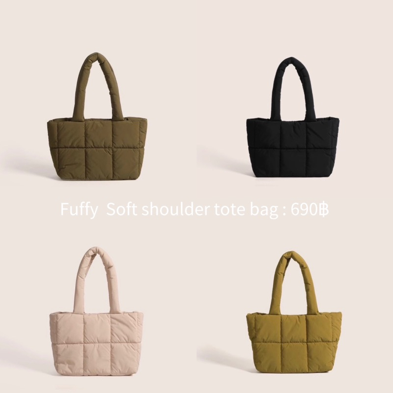(pre-order) Fuffy  Soft shoulder tote bag