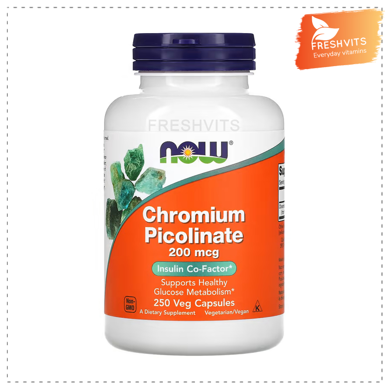 NOW Foods, Chromium Picolinate, 200 mcg, 250 Veg Capsules