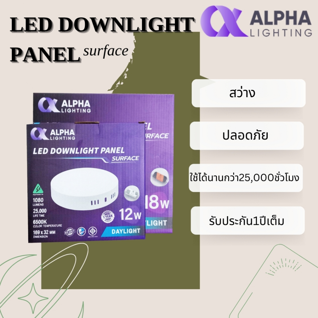 alphalighting-Led downlight panel  โคมไฟติดเพดาน แบบลอย