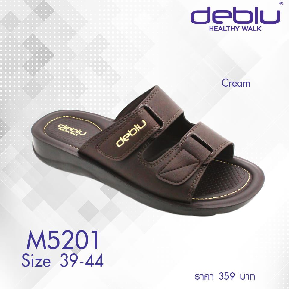 VIDVIEW !!ลดสนั่น!! รองเท้าแตะชาย แบบสวม เพื่อสุขภาพ Deblu M5201 เบอร์ 39-44 สไตล์แฟชั่น ปรับสายได้