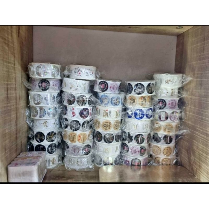 สติ๊กเกอร์ ดวงกลม 1 ม้วน 500 ดวง