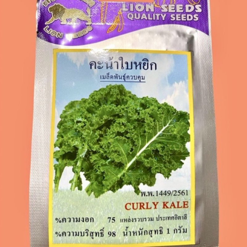 เมล็ด เคล ใบหยิก (1 กรัม ประมาณ 300 เมล็ด)