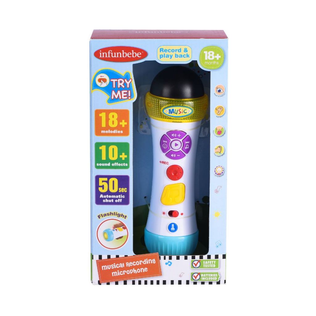Wel-B x Infunbebe Musical Recording Microphone (ไมโครโฟนของเล่นเด็ก) - ของเล่นเด็ก ไมโครโฟน