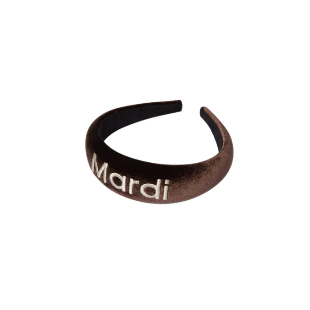 พร้อมส่ง Mardi mercredi ที่คาดผม รุ่น HAIR BAND สีน้ำตาล ผ้ากำมะหยี่