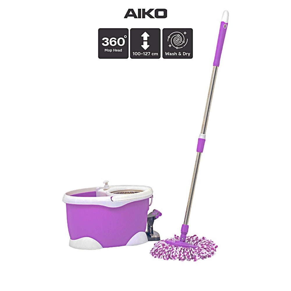 AIKO SWM-18 Super Wonder Mop ชุดไม้ถูพื้นพร้อมถังแบบเหยียบ