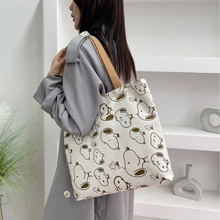 กระเป๋าผ้ามินิมอล 6 ลายสกรีน ขนาด 39x35cm กระเป๋า Tote Bag（yoloo）
