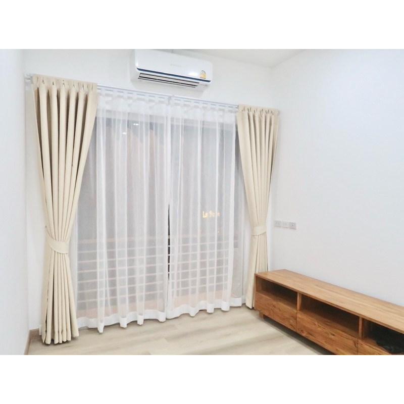 (สั่งตัด) ผ้าม่านคอกระเช้ามินิมอล สั่งตัดตามขนาดสูงสุด2.65เมตร กันแสงUV100% ผ้าม่านประตู กันแอร์ ราคา ถูกที่สุด ดีลบีเคเค แกลเลอรีภาพที่ 4