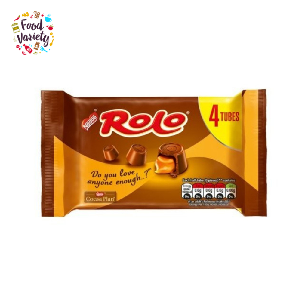 Rolo Milk Chocolate & Caramel Multipack 41.6g 4 Pack โรโล ช็อกโกแลตนมไส้คาราเมล แพ็ค 4 ชิ้น (41.6 กรัม)