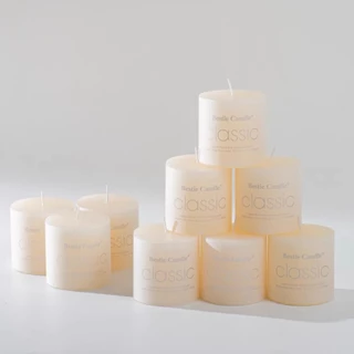 OurHome [พร้อมส่ง] เทียนเสาขาว Nordic Ins ที่ยังไม่ได้ส่ง Nordic Ins white column unsented candle พร็อพถ่ายรูป ของตกแต่