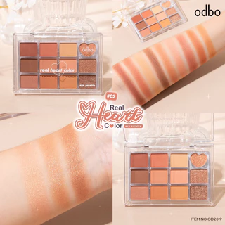 ODBO REAL HEART COLORS EYE PALETTE โอดีบีโอ เรียยล ฮาร์ท คัลเลอร์ส อาย พาเลตต์ ขนาด 8g OD2019