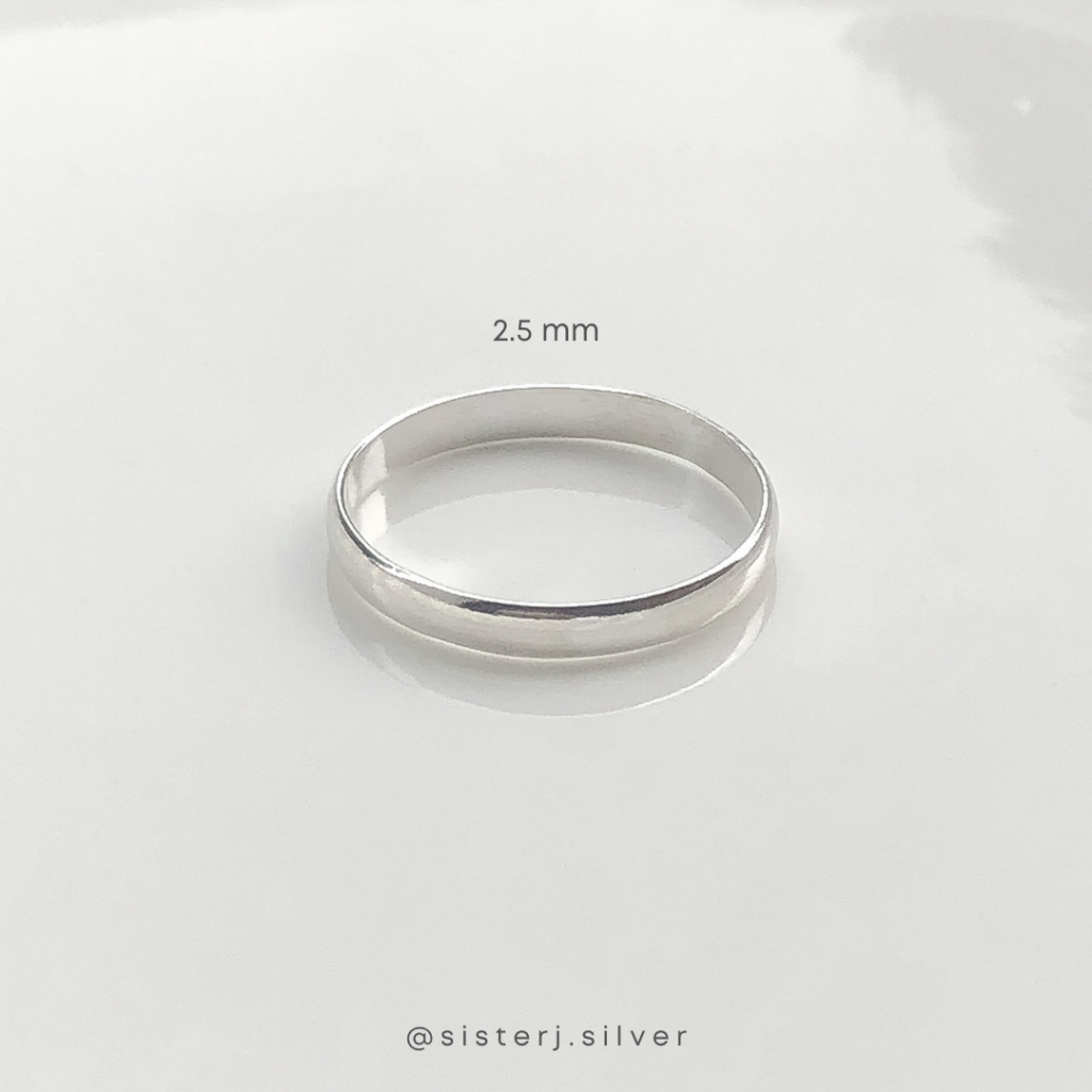 Sister J | silver925 | แหวนเงินแท้หน้าโค้ง 2.5 mm | (curve) basic ring 2.5 mm