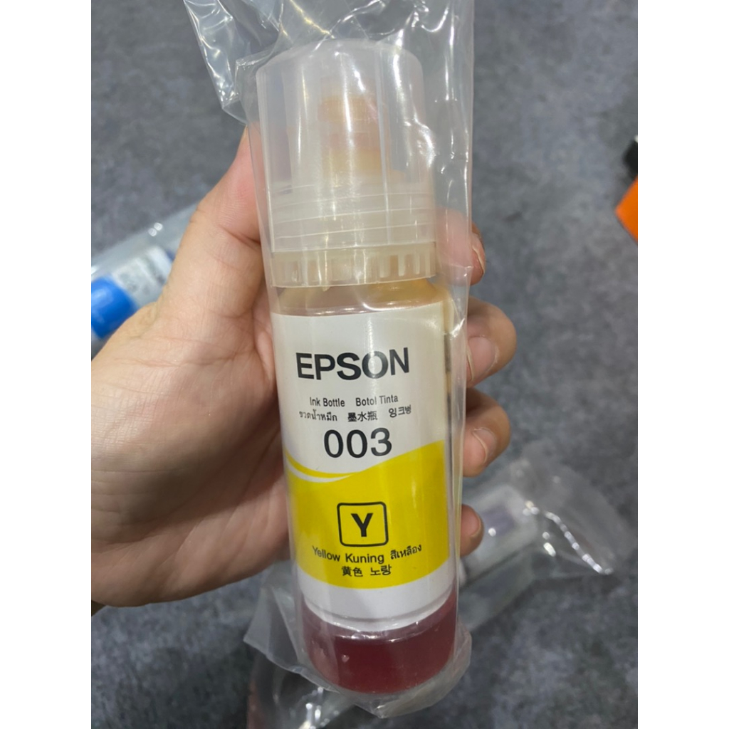 (พร้อมกล่อง BOX)EPSON 003 4 สี BK, C, M, Y หมึกแท้ 100%/ราคาถูก (L1110,L3100,L3101,L3110,L3150,L3210,L3216,L3250,L5190)
