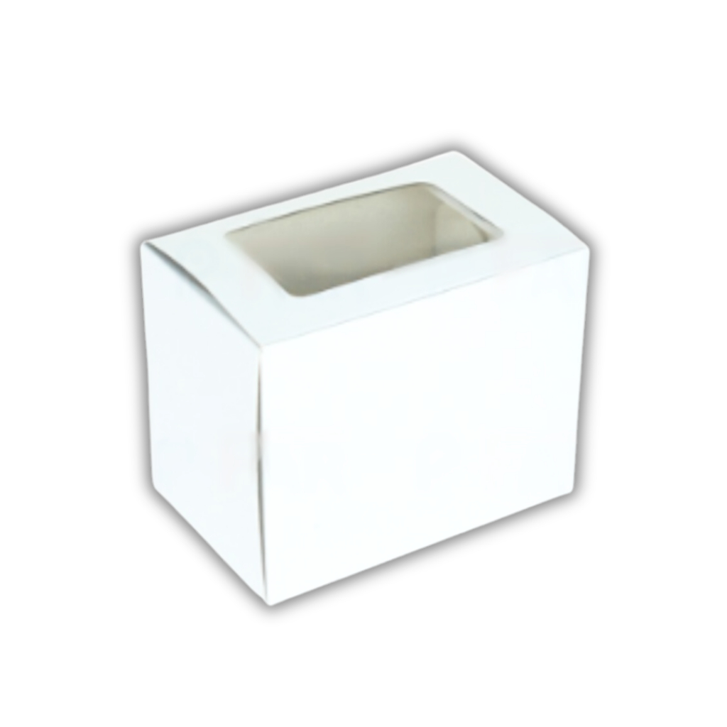 กล่องคัพเค้ก 1 หลุม ขนาด 8x9.5x12 ซม. (100 ใบ)