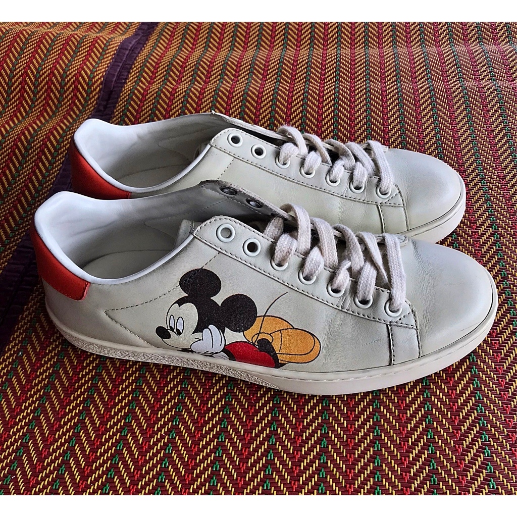 รองเท้าแบรนเนม ✿❈ Gucci x Disney Mickey Mouse✿❈Luxury Brand Made In Italy✿❈Size 37 eur/ 24 cm ✿❈ ของ