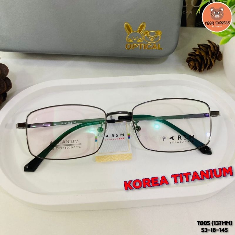 กรอบแว่นตาผู้ชาย KOREA TITANIUM 7005 พร้อมเลนส์ ตัดแว่น แว่นกรองแสง บลูบล็อก ออโต้ เปลี่ยนสี สั่งตัดเลนส์สายตา