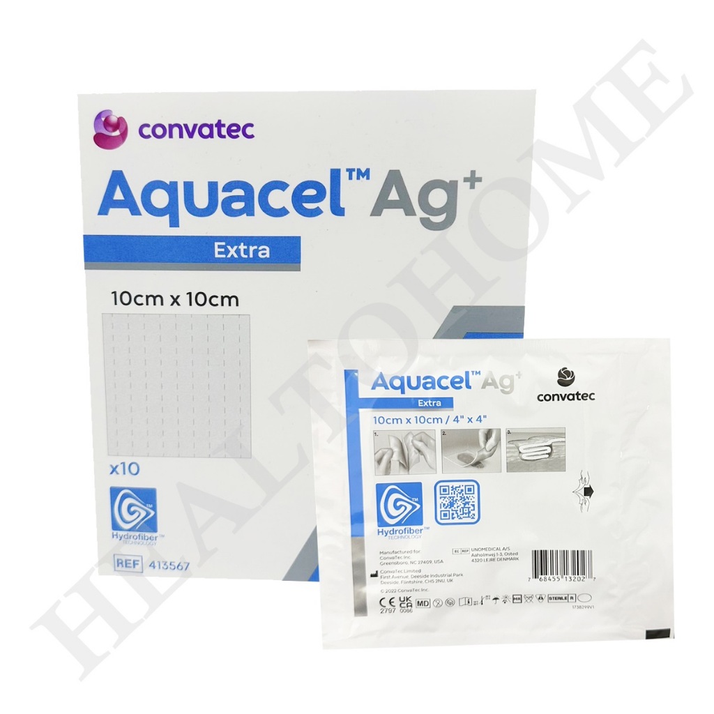 Aquacel Ag+ Extra แผ่นแปะแผลกดทับ ขนาด 10x10 ซม. (1 แผ่น)
