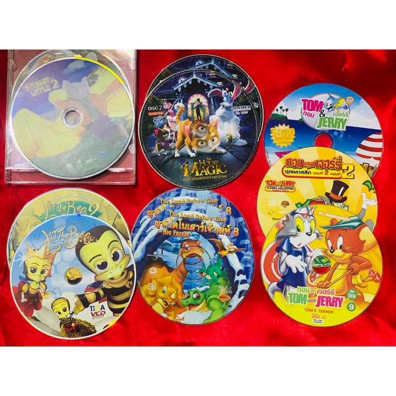 CD VCD การ์ตูน สำหรับเด็ก ครอบครัว 5 เรื่อง 11 แผ่น Stuart little2 Little Bee Tom and Jerry The hous