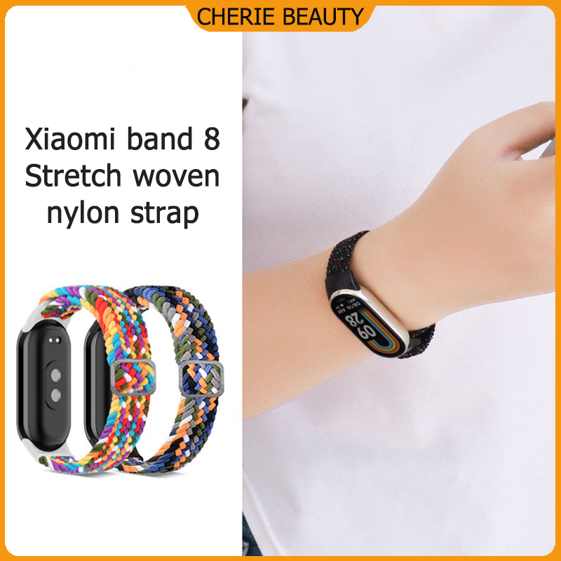 สายนาฬิกาแบบทอยืดสำหรับ Xiaomi Mi Band 8/9/10 สายรัดระบายอากาศ