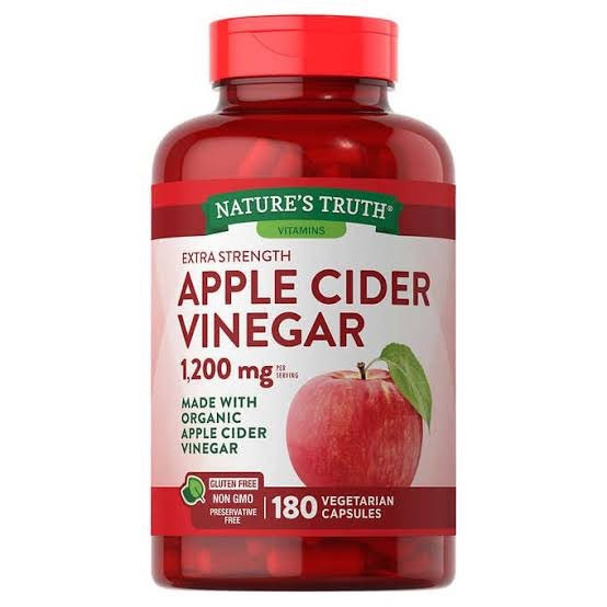 Exp 09/25 Nature's truth apple cider vinegar 1200 mg Organics 180 capsules