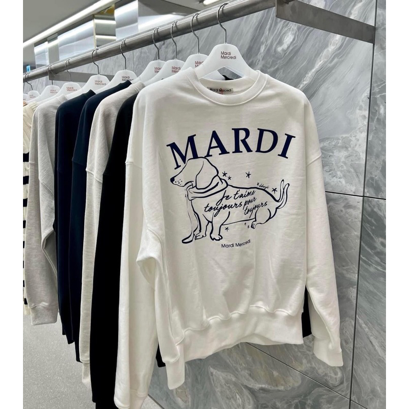 พร้อมส่ง🇹🇭Mardi Mercredi Holiday ddanji sweaterแท้🇰🇷