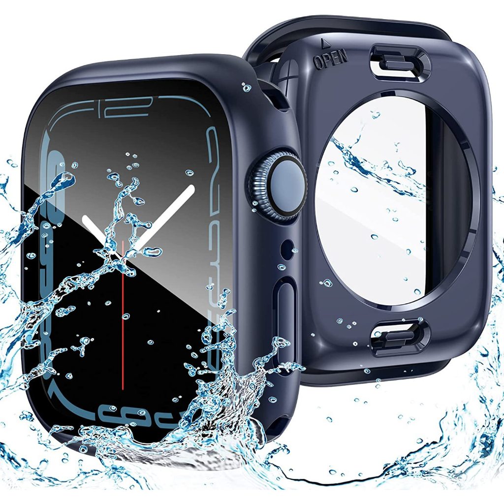 【กันน้ำ】เคส Apple Watch ultra case PC+Glass ใช้กับ เคสนาฬิกาข้อมือ สเตนเลส โลหะ  Smart watch 40mm/41mm/44mm/45mm/49mm
