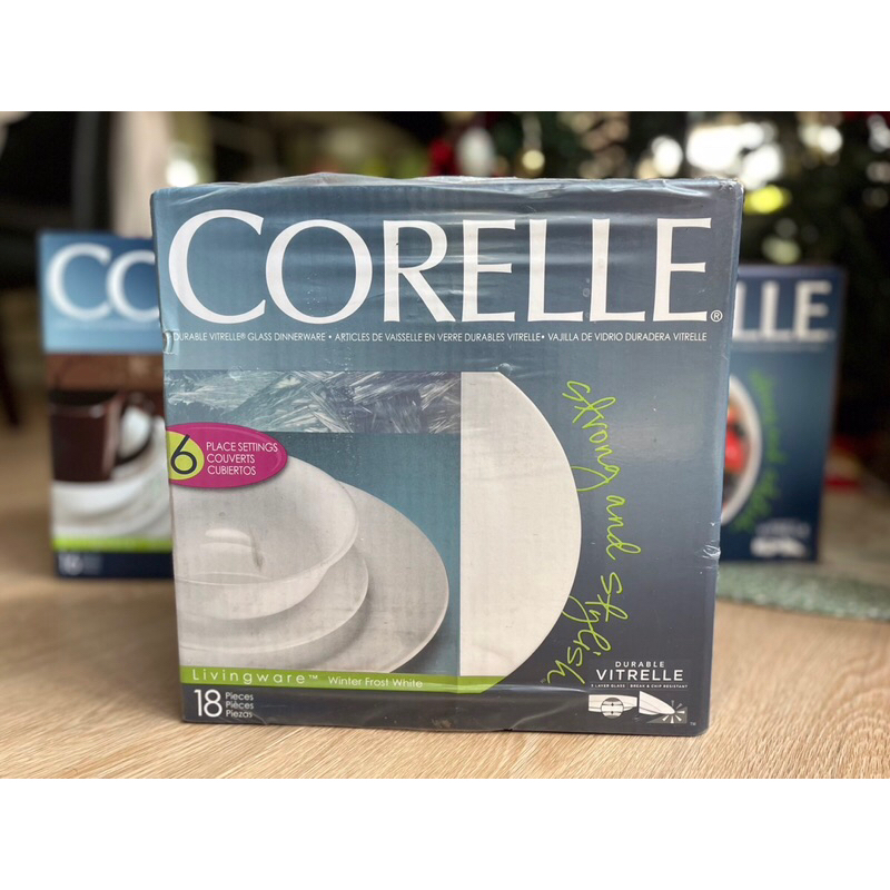 Corelle ชุดจานชาม 18 ชิ้น สีขาว Winter Frost White