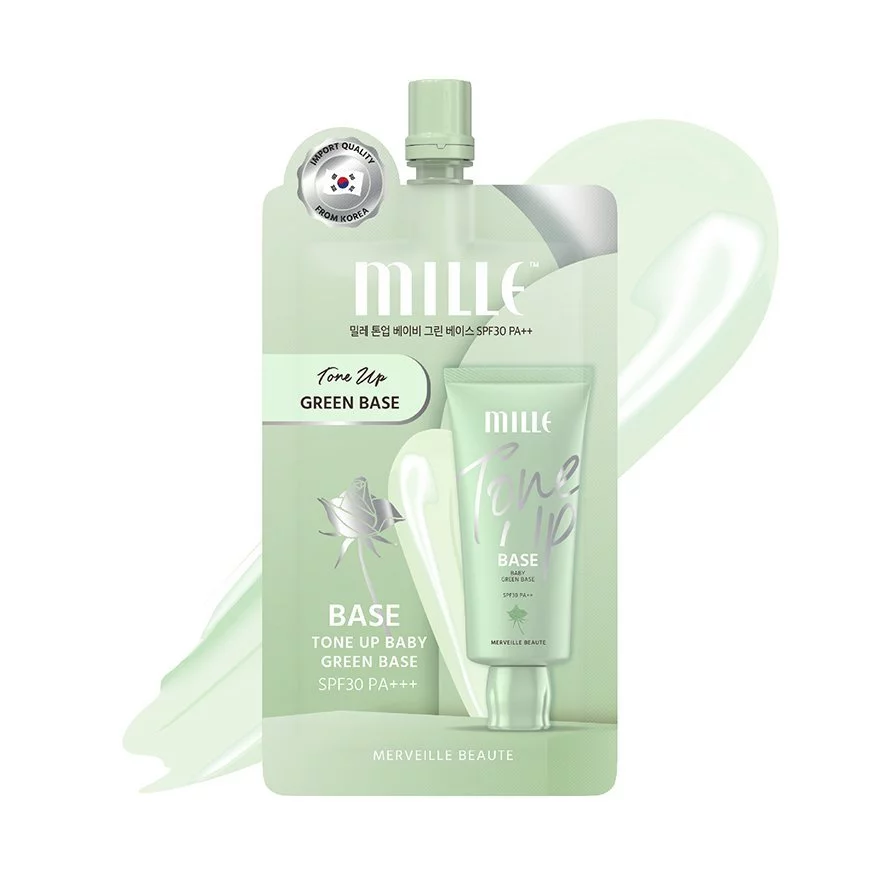 เบสเขียว Mille Tone up Baby Green Base SPF30PA++ ( ซอง )