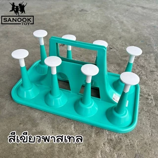 ที่คว่ำแก้ว 8 ใบ พร้อมที่หิ้ว แบบน็อคดาวน์ สีพาสเทล BIGONE