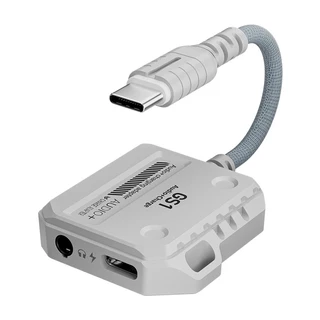 Plextone GS1 2 in1 Type-C Gaming Audio Jack 3.5+Charge Adapter รองรับ PD 60w ฟังไปด้วย คุยไปด้วย ชาร์จไปด้วยพร้อมกันเลย