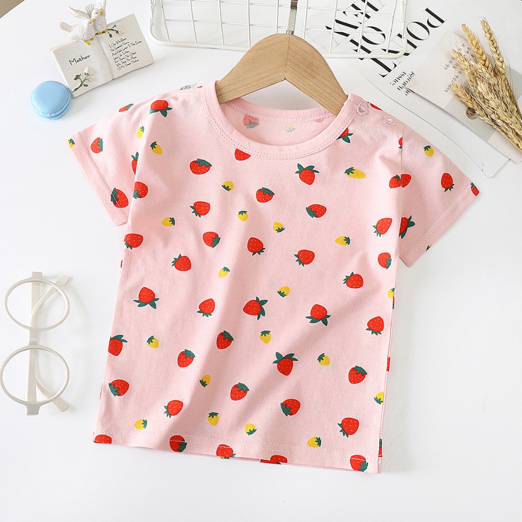เสื้อยืดเด็ก เสื้อยืดคอกลมเเขนสั้น 6-12เดือน ผ้านิ่มcotton100% พิมพ์ลายการ์ตูนน่ารัก มีหลายเเบบให้เลือก ราคา ถูกที่สุด ดีลบีเคเค แกลเลอรีภาพที่ 7