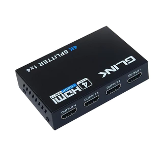 Glink GLSP-013 HDMI Splitter 1 out 4 กล่องแปลงสัญญาณภาพ สำหรับแยกจอ ของแท้ ประกันศูนย์ 1ปี
