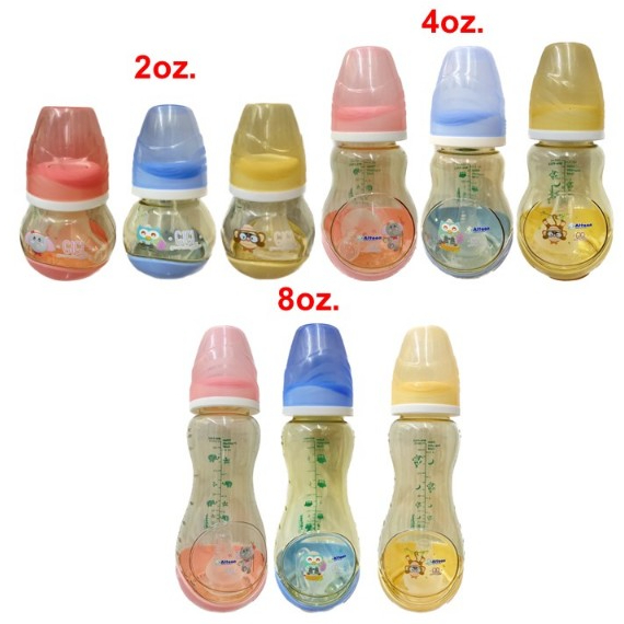 ขวดนม Attoon Tritan premium gold 2oz./ 5oz./8oz. คอแคบสีชา<520867>