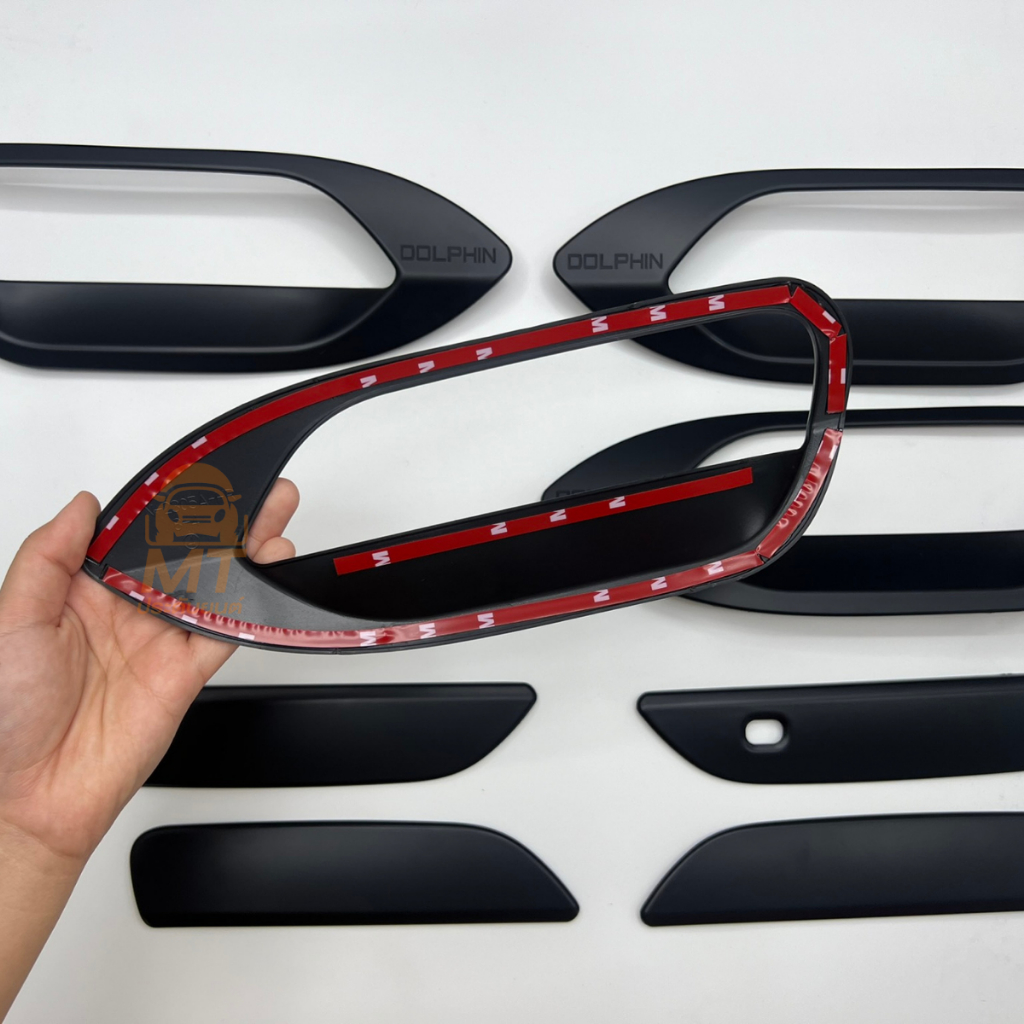 เบ้าประตู มือจับประตู แต่ง BYD Dolphin กันรอยประตู คาร์บอนดำ - รูปที่ 5