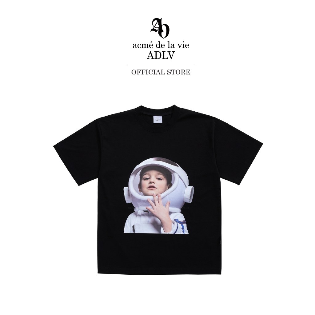 ADLV เสื้อยืด Oversize Baby Face Short Sleeve T-Shirt Black Astronaut Black (50121OBFSSUF3BKXX)