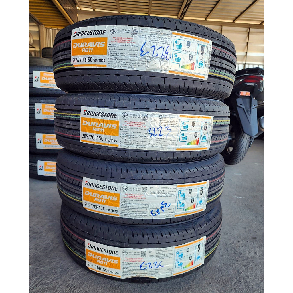 🔴 ยาง "#บริดจสโตน" Bridgestone Duravis R611 - 205/70R15 - 215/70R15 ปลายปี 23