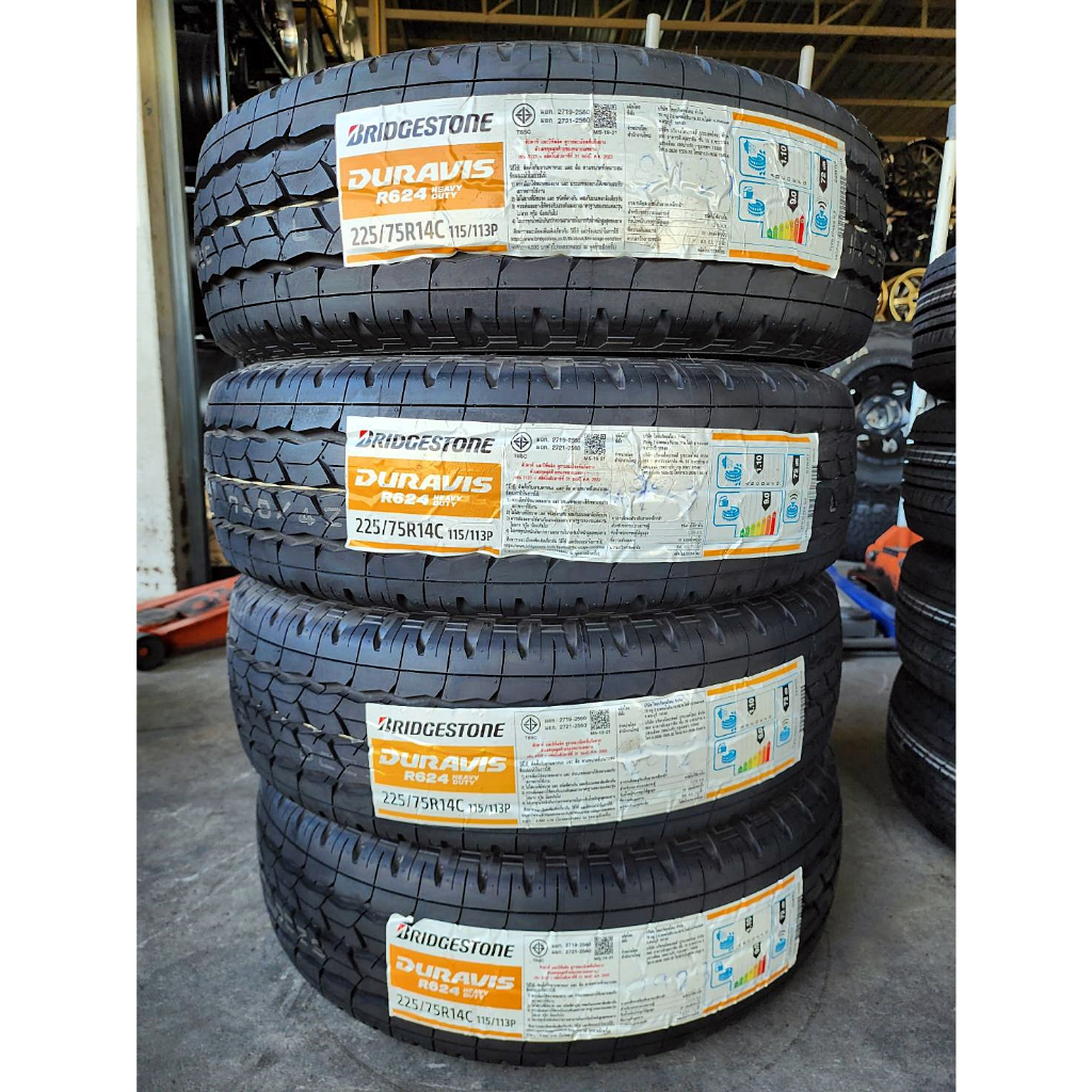 🔴 ยาง "#บริดจสโตน" Bridgestone Duravis R624 Heavy Duty - 225/75R14 - 225/75R15 ปลายปี 23