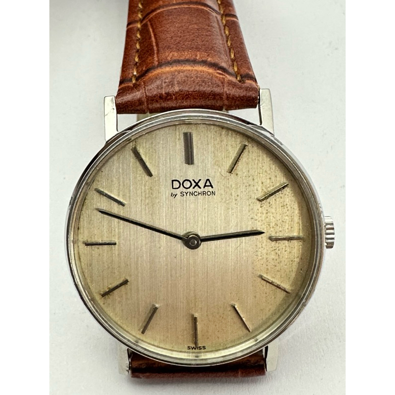 DOXA by SYNCHRON ระบบไขลาน ตัวเรือนสแตนเลส นาฬิกาผู้ชาย มือสองของแท้