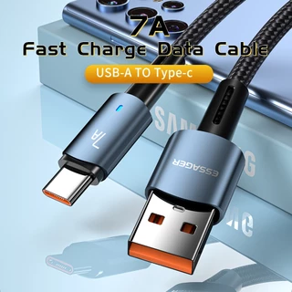 Essager 7A USB ไปยังประเภท C สายเคเบิล100W สายชาร์จเร็ว USB ชนิด C สายชาร์จสำหรับซัมซุงข้อมูล Xiaomi Huawei